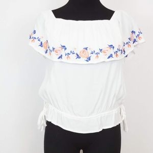 3/$10 sale NWT Honey Belle Crop Top Boho Blouse